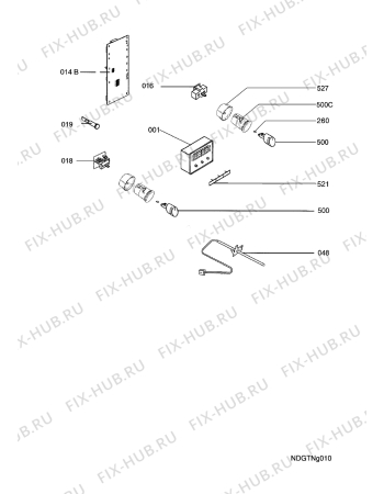 Взрыв-схема плиты (духовки) Aeg B3781-4-D - Схема узла Functional parts